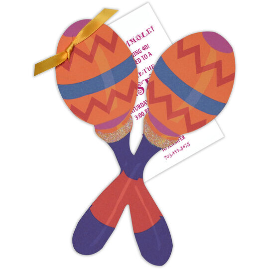 Maracas Die-cut Invitations